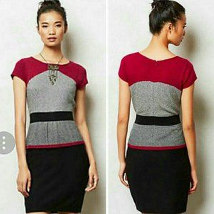 ANTHROPOLOGIE Sparrow Serena Short Sleeve Wool Cashmere Sweater Dress Medium